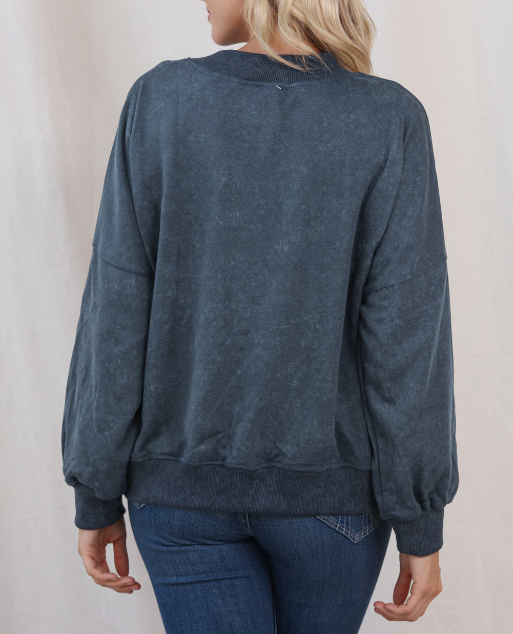 Resting Witch Face Graphic Drop Shoulder Sweatshirt