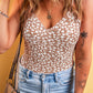 Floral Print Spaghetti Strap V Neck Bodysuit