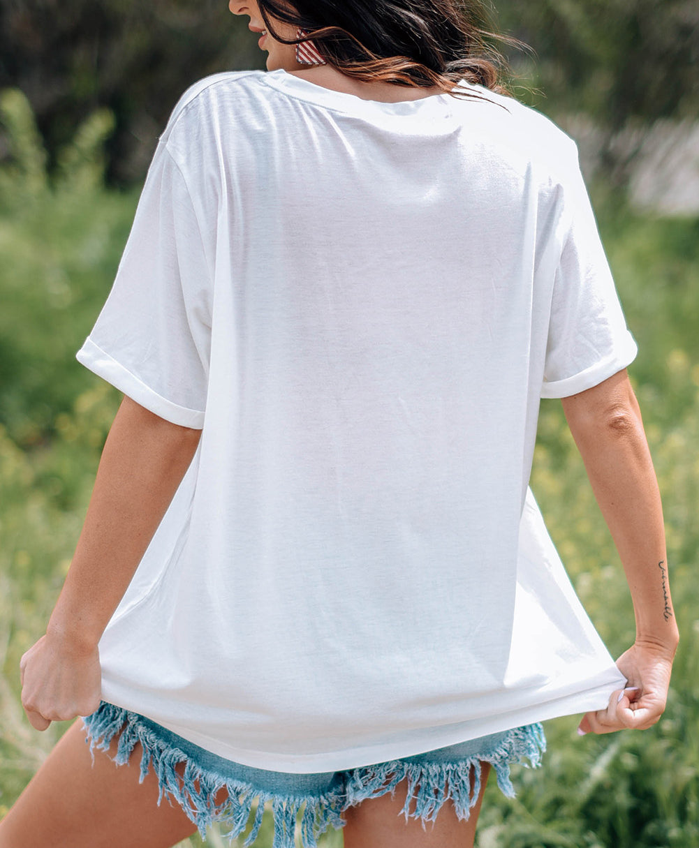 PARTY In The USA Crew Neck Short Sleeve T Shirt