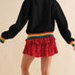 Merry & Bright Colorful Stripes Trim Sweater