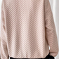 Textured Colorblock Edge Buttoned Collar Sweatshirt