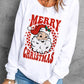 MERRY CHRISTMAS Christmas Claus Graphic Drop Shoulder Sweatshirt