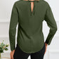 Cowl Neck Long Sleeve Elegant Blouse