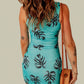 Floral Print Hollow Out Wrap Tie Mini Dress