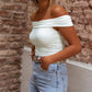 Folded Off Shoulder Slim Top
