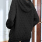 Solid Color Quilted Kangaroo Pocket Hoodie