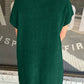 Knit Short Sleeve Sweater Dress