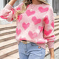 Valentine’s Day Heart Jacquard Knit Sweater