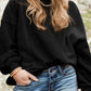 Loose Patchwork Crewneck Plus Size Sweatshirt