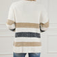 Striped Print Fuzzy Cardigan