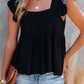 Flutter Shoulder Babydoll Top