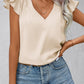 Butterfly Sleeve V Neck Blouse