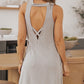 Crisscross Cut-out Back Knit Sleeveless Dress