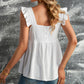 Flutter Shoulder Babydoll Top