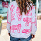 Animal Print Pullover Sweatshirt