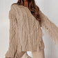 Tasseled Braided Knit Sweater