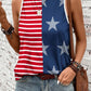 USA Flag Printed Round Neck Tank Top
