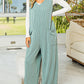 Straps V Neck Wide Leg Jumpsuit