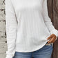 Round Neck Drop Shoulder Textured Knit Top