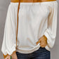 Elastic Neck Off Shoulder Top