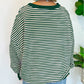 Stripe Loose Drop Shoulder Long Sleeve Top