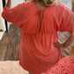 Plus Size Eyelet Contrast Bodice Babydoll Dress