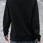Solid Half Zipper Quilted Pullover Sweatshirt