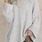 Slouchy Textured Knit Loose Sweater