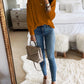 Long Sleeve Cutout Shoulder Relaxed Sweater
