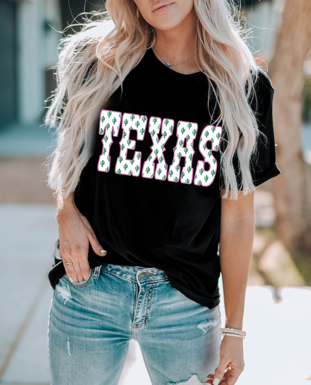Cactus TEXAS Graphic T Shirt