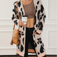 Leopard Animal Print Open Midi Cardigan