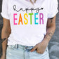 happy EASTER Graphic Crewneck Plus Size T Shirt