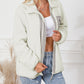 Chest Pocket Full Zipper Fuzzy Fleece Jacket