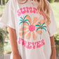 SUMMER FOREVER Flower Graphic T Shirt