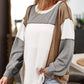 Exposed Seam Color Block Patchwork Top