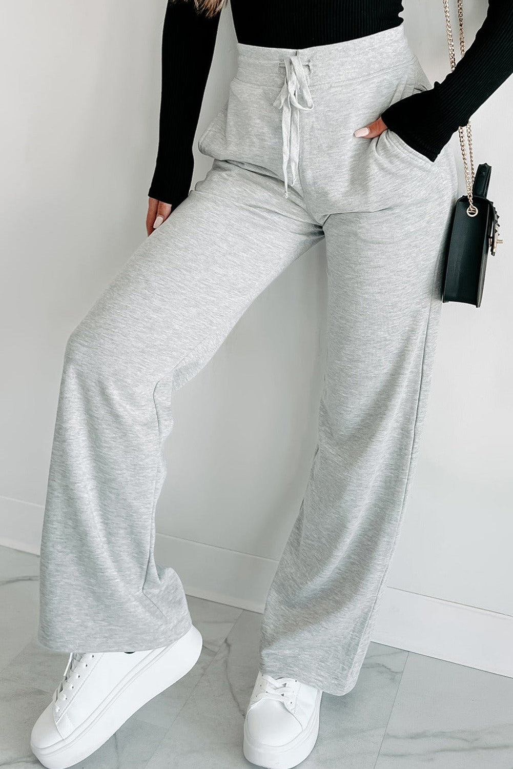 Drawstring High Waist Sweatpants