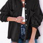 Distressed Fringe Trim Denim Jacket