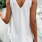 Lace Crochet Splicing V Neck Loose Fit Tank Top