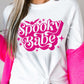 Spooky Babe Bat Print Halloween Crewneck T Shirt