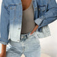 Contrast Washed Gradient Denim Jacket