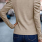 Buttoned Puff Long Sleeve Sheath Top