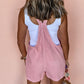 Solid Color Knot Straps Denim Romper with Pockets