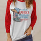 Make AMERICA COWBOY again Graphic Raglan Sleeve Top