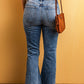 Distressed Flare Leg Jeans