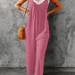 Spaghetti Straps Wide Leg Pocketed Jumpsuits