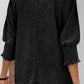 Smocked 3/4 Sleeve Casual Loose Top