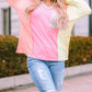 Striped Color Block Splicing Long Sleeve T Shirt