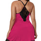 Valentines Day Chemise with Lace Trim