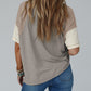 Simply Exposed Seam Colorblock Loose Tee