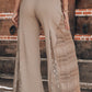 Boho Lace Patchwork Wide Leg High Waist Pants